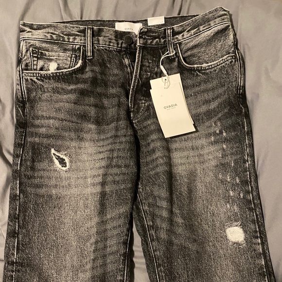 Ovadia Men’s Black Jeans with little rips - Picture 7 of 7